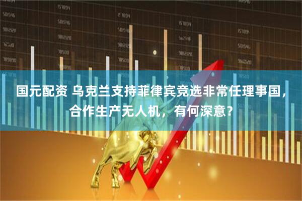国元配资 乌克兰支持菲律宾竞选非常任理事国，合作生产无人机，有何深意？