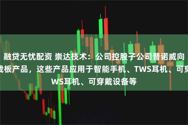 融贷无忧配资 崇达技术：公司控股子公司普诺威向其供应IC载板产品，这些产品应用于智能手机、TWS耳机、可穿戴设备等